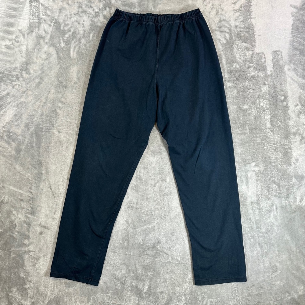 Prana Straight Leg Yoga Pants Womens Size M Navy Blue Elastic Waist